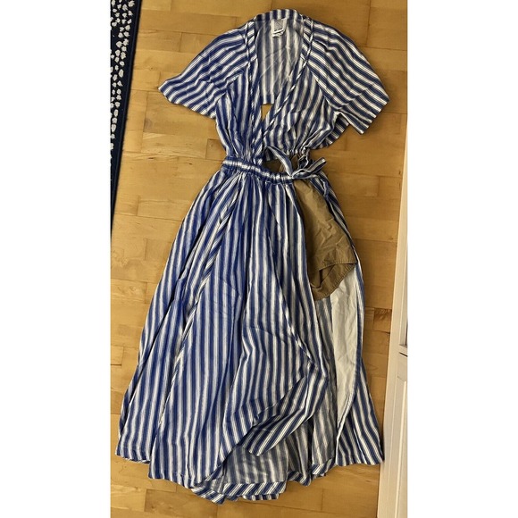 Rosie Assoulin Jump Wrap Skort Dress Striped Maxi 6 - Picture 5 of 6